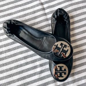Black Tori Burch Minnie Ballet Flats 9.5